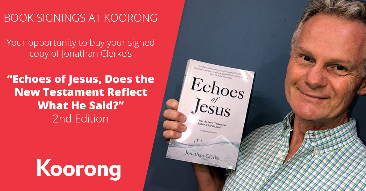 Book Signings at Koorong - Echoes of Jesus